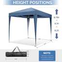 VINGLI 10x10 Pop Up Canopy Tent with Sidewalls, Outdoor Gazebo Canopy Tent, Patio Event Tents Outdoor Event Shelter for Parties (Blue)