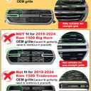 OKLSG LED Grille Light Bars for 2019-2024 Dodge Ram 1500 Laramie Raptor Bumper Marker Lights with Sequential DRL and Turn Signals (Style with Stars)