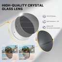 Pro Acme Round Sunglasses Glass Lens Metal Frame Retro Circle Sun Glasses for Women Men