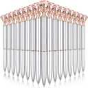 Yahenda 50 Pcs Diamond Pens Bridal Shower Ballpoint Pen bulk Black Ink Bling Crystal Metal Bling Gifts with Diamond on Top for Women Bridesmaid Wedding Office School(Silver)