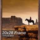 A PLUS MAX 20x28 Picture Frame Brown Light Weight Wall Mount
