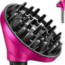 Upgraded Large Diffuser Attachment for Dyson Airwrap Styler for Fast Drying Wave Curly Thick Hair, Heat Resistant Nylon Fiber Nozzle Attachments, Rose