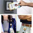 Highland Cows Lanyards with ID Holder Watercolor Butterfly Sunflower ID Badge Holder with Adjustable Breakaway Lanyard Cute Retractable Badge Reel for Teacher Student Kids Nurse Office