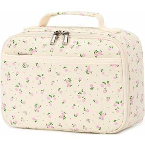 CAMTOP Lunch Box Kids Insulated Lunch Bag Small Cooler Thermal Meal Thermal lunchbox for Girls Boys School Picnics (Leaf & Flower)