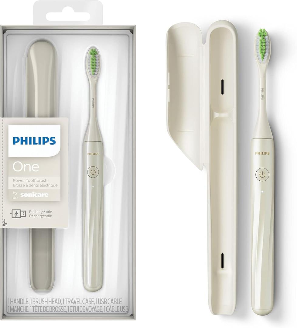 Philips Sonicare One by Sonicare Rechargeable Toothbrush, Snow, HY1200/27