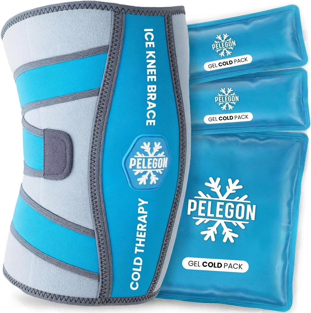 Knee Ice Pack Wrap (1 Pack) - Adjustable Ice Pack for Knees Surgery, Replacement, Arthritis Pain, ACL, Sports Injuries, Post Surgery, for Long Duration - 1 Pack (Blue)