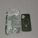 Magnetic for iPhone 16 Case with Ring Stand, [10 FT Drop Protection] [Velvety Touch] Slim Translucent Matte Back Shockproof Phone Case for iPhone 16 6.1'', Midnight Green