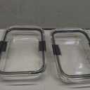 2 x Rubbermaid Brilliance Glass Food Storage Containers, 8 Cup, Set of 2, BPA-Free, Leak-Proof, Clear