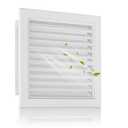 12" X 12" Gable Vents, Hon&Guan Aluminum Alloy Attic Vent for Houses Door Vents for Exterior Doors [Vent Opening: 10.5 x 10.5], White