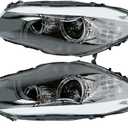 Headlight Assemblies Compatible With BMW F10 F11 F18 520 523 2011-2013 Front Spare Headlamp 63117271911 63117271912 ABS (Army green)