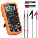 Digital Multimeter,Multimeter Tester, High Sensitivity Voltmeter Ammeter Ohmmeter NCV Circuit Checker Measures AC/DC Voltage,AC/DC Current, Resistance, Diodes, Continuity, Transistor (Black)