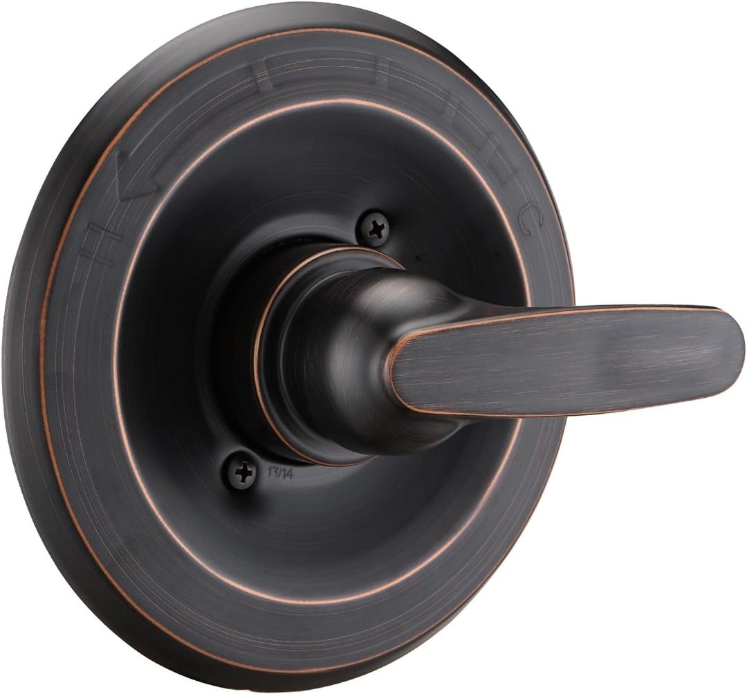 Replacement for Delta 13/14 Series Shower Trim Kit, Shower Cover Plate with Handle (Valve& Catridge Not Inclued) (Oil Rubbed Bronze)