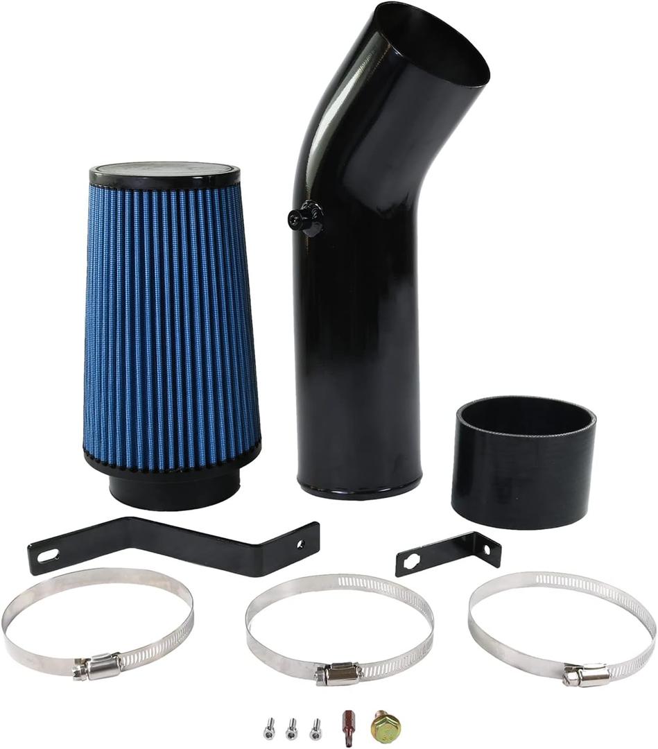 Oiled Cold Air Intake 7.3 Diesel Kit Air Intake Pipe With Oiled Filter Replacement For Ford F250 F350 F450 Super Duty 7.3L Power Stroke Diesel 1999.5-2003 (1999.5-2003 F250 F350 F450 7.3L Diesel)