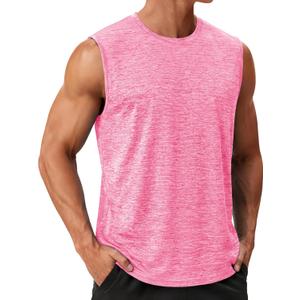 TACVASEN Men's Sleeveless Tee Shirt Quick Dry Workout Gym Tank Tops Summer Cooling Bodybuilding Muscle Shirts (XXL)
