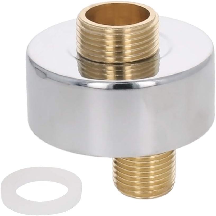 Solid Brass Chrome Wall Mount Clawfoot Tub 3-3/8 Inch Adapter Claw Foot Bathtub Shower Faucet Adjustable Swing Arms Commercial Utility Eccentric Screw Plus Size 1 Pair (Plating)