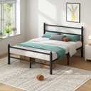 Queen Bed Frame with Headboard and Footboard, 14 Inch Metal Platform Bed Frame Queen Size with Steel Slat Support, No Box Spring Needed, Noise Free, Easy Assembly,