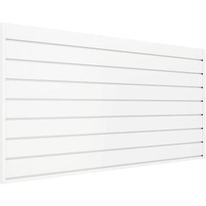 Neoaider Slatwall Panel 2 FT x 4 FT, Interlocking Slat Wall Paneling, Wall Mounted PVC Slat Wall Panels, Suitable for Garage Storage, Slatwall Board, Shelves - White