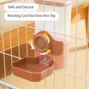 Automatic Gravity Pet Feeder Water Dispenser with Adjustable Hanging Hook - Large Capacity for Small/Medium Animals (Guinea Pigs, Cat, Rabbits, Hedgehogs, Birds) (Pink, 35oz)