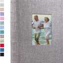 Vienrose Photo Album 4x6 300 Photos Linen Frame Cover with Memo Areas Photobook Large Capacity Slip-in Pictures Book for Wedding Baby Vacation, Grey