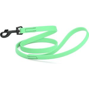 Dogline Biothane Waterproof Dog Leash Strong Coated Nylon Webbing with Black Hardware Odor-Proof Easy to Clean High Performance for Small or Large Dogs Made in USA 4 or 6 ft Lead