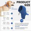 Dog Calming Hoodie - No Shake Ear Wraps for Dogs, Anxiety Relief & Noise Protection, Pet Ear Cover for Thunderstorms, Firework, Grooming, Force Drying, Blue L