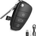 64G 1080P HD Key Fob Camera,Nanny Cam for Home Security, Car Key Camera with Motion Detection & Loop Recording, Long Battery Outdoor Cam with Night Vision & Take Photos, Easy to Use (Black)