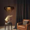 Mid-Century Modern Pendant Light: Hanging Lamp for Kitchen Island - Chandeliers for Dining Room (Grey)