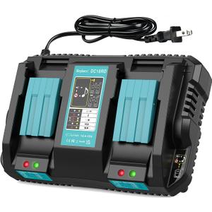 TeenPower 18V Rapid Charger Replacement for Makita Battery Charger 18V Station 2Ports