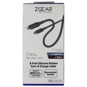 ZGEAR  6 Foot & Silicone Rubber Sync & Charger Cable Lighting USB C