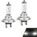 2 PCS H7 Car Halogen Bulb, 12V Quartz Lamp Ultra-bright Beam Low/High Beam Light Replacement, All-in-one Plug and Play Bulb, Universal Lighting Accessories for Cars (Warm White Light #H7)