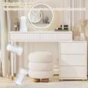 1PCS Makeup Brush Holder Organizer with Clear Lid 360 Rotating Sliding Opening Dustproof Brushes Container for Vanity