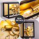 TOCHIC Black and Gold Crystal Bathroom Vanity Light, 26 Inch Wide Dimmable Wall Mount Lighting Fixture for Mirror, Cabinet, Powder Room and Bedroom