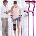 Forearm Crutches for Adults Have Elastic Crutches Padding for The Elbow+Hand Padding, Increases Walking Comfort