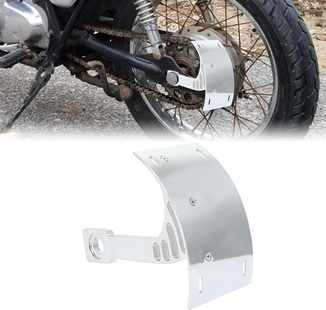SUNPIE Chrome Motorcycle Cured Vertical Side Mount Licese Plate Tag Holder Bracket Fits All Sport Bike
