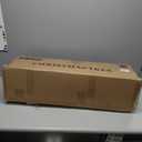 6ft Pre-Lit Artificial Pencil Green Christmas Tree with Warm White 300 LED Lights, Hinged Realistic Slim Xmas Tree w/Sturdy Metal Stand, 850 Tips for Home, Office, Party Decoration Indoor