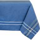 DII French Stripe Tabletop Collection Farmhouse Style Dining Table Linen Tablecloth, 60x120, Blue Chambray
