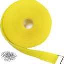 YMCRLUX 1"x18ft Hook and Loop Storage, 1 inch Wide, Yellow