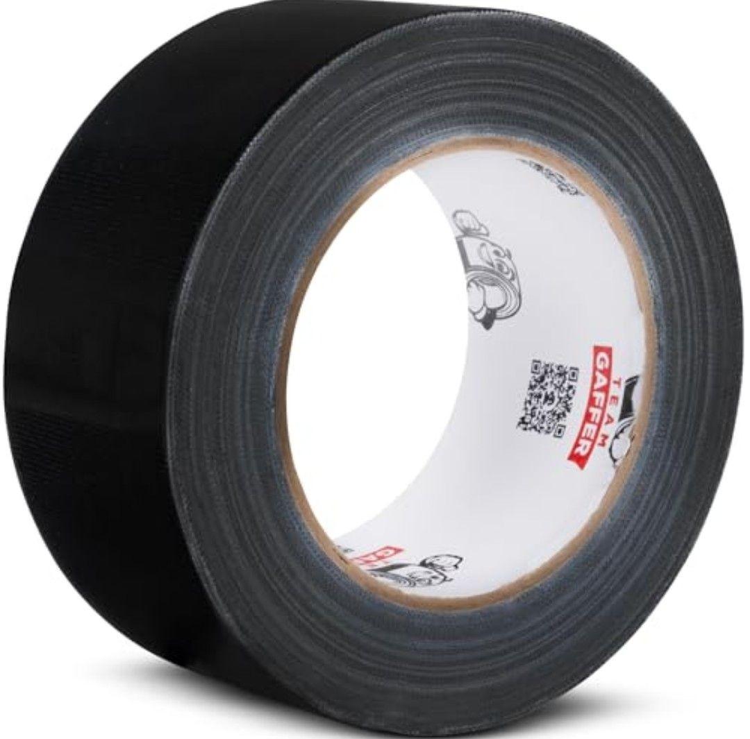 Team Gaffer Black Professional-Grade Gaffer Tape | Water-Resistant, Heavy-Duty & No-Residue for Reliable & Convenient Repairs, Marking, Cable Management | 2 inches x 30-Yard Per Roll (Pack of 1)