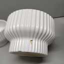 Puoyik 2 Piece Set of Flower Pots 8/6 inches, Ceramic Flower Pots with Drainage Holes, Indoor and Outdoor Plant Flower Planter (7.8/5.9 White)