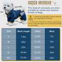 Dog Raincoat, Waterproof Dog Rain Jacket with Hood, Rain Coat with Leash Hole, Reflective Strap for Small Medium Dogs, Lightweight Puppy Clothes(Blue,L)