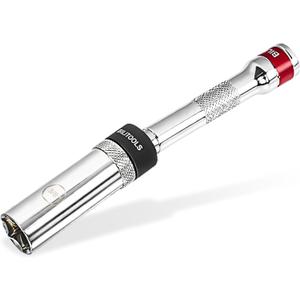 BILITOOLS 5/8-inch Magnetic Spark Plug Socket Swivel Thin Wall Spark Plug Socket 3/8-inch Drive x 6" Total Length with 6-Point, CR-V