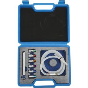 Keenso Brake Bleeder Wrench Kit Metal Rubber 7?12mm 6 Adapters Light Truck Motorcycle Bleeder Wrenches Set Brake Adapter Wrench 1 Drain Hose Universal for Car SUV Light Truck