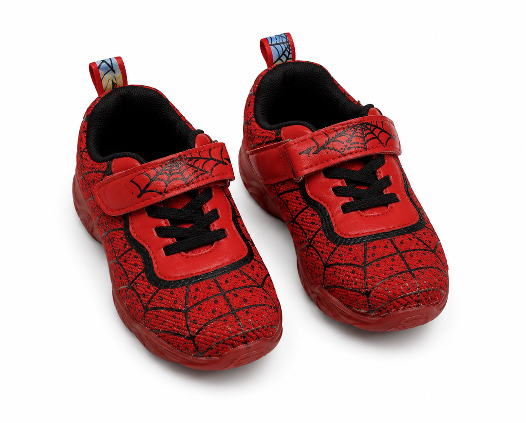 Kids Light Up Shoes Led Flash Sneakers with Spider Upper USB Charge for Boys Girls Toddles Best Gift for Birthday Thanksgiving Christmas Day, Size 32