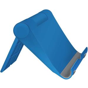 Adjustable Cell Phone Stand for Desk, 4Pcs Portable Phone Holder Compatible with Most iPhone, Samsung and Other Smartphones - Blue