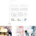 8ft Adjustable Balloon Arch Stand Bendable Balloon Arch Kit with Stand for Birthday, Wedding, White