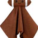 Fanfanwin 15 Inches Cute Football Security Blanket Football Baby Stuff Lovely Plush Sleeping Snuggle Gifts Sport Nursery Baby Shower Decor for Newborn Toddler Stuffed Snuggle