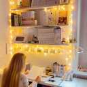 JMEXSUSS 100 LED String Lights Indoor Bedroom, 8 Modes Warm White Christmas Lights Plug in, 33ft Connectable Room Fairy Twinkle Light Outdoor for Mirror Room Home Garden Xmas Tree