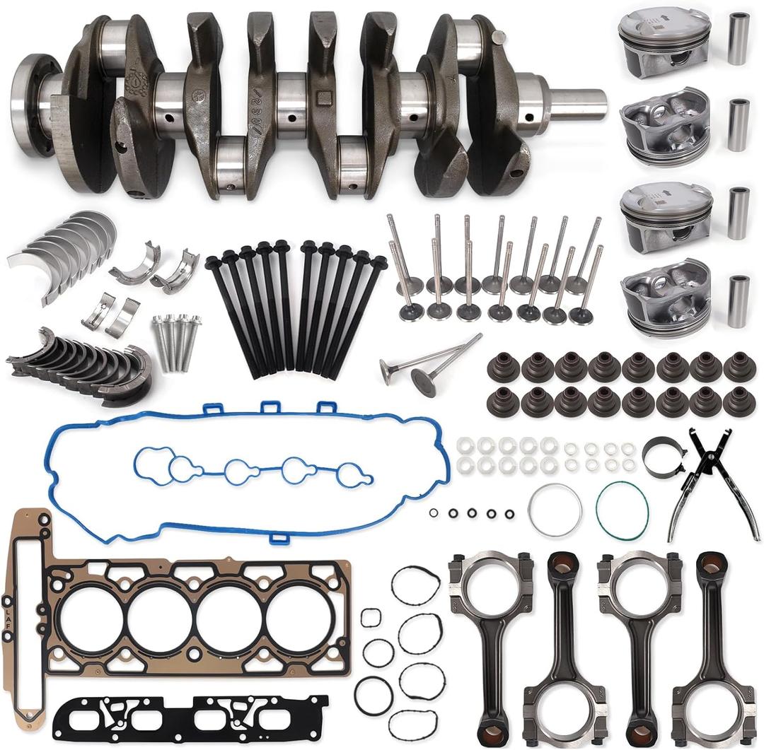 GM2.4L Engine Rebuild Overhaul Kit Fit for Chevrolet Equinox, Buick Regal Verano, GMC Terrain, Saturn, With Replace Head Gasket Set & Connecting Rod 12578324 12654958 ES72196