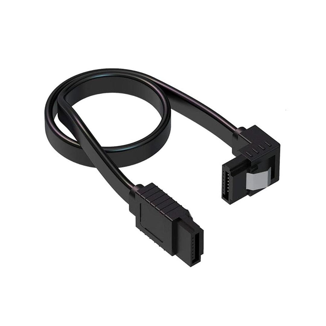 SATA Cable III,1 Pack SATA Cable III 6Gbps Straight HDD SDD Data Cable with Locking Latch 50CM& 19.6inch Compatible for SATA HDD