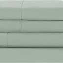 Modern Threads Soft Microfiber Solid Sheets - Luxurious Microfiber Bed Sheets - Includes Flat Sheet, Fitted Sheet with Deep Pockets, & Pillowcases Seafoam Queen (14 Sea Green)